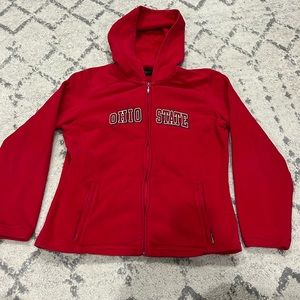 ohio state red zip up hoodie women’s